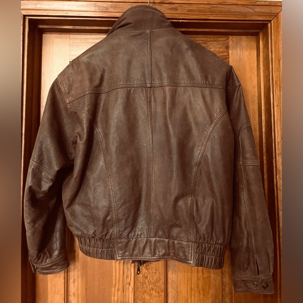 SOLD ‼️Mens WILSONS LEATHER Bomber Jacket Zip Out Thinsulate Lining Zipper Snaps - Picture 4 of 12